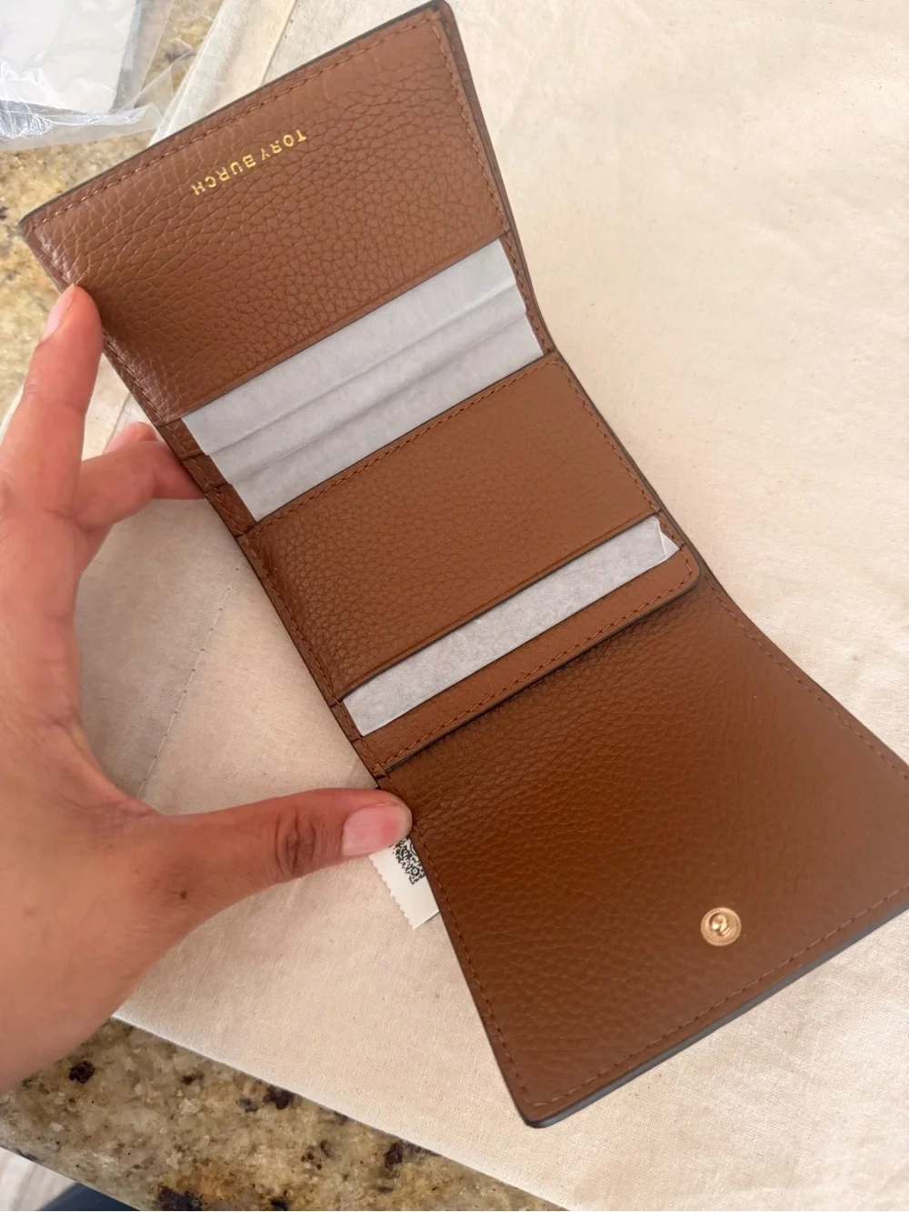 New Tory Burch Britten adjustable shoulder Leather bag with Matching Wallet
